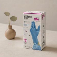 Popüler Sepet Lateks Muayene Eldiveni Pudrasız Mavi S 100LÜ