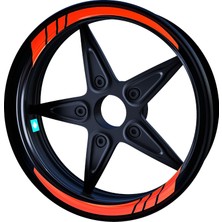 Ozka Concept Floresan Turuncu Moto Iç Jant Şeridi Sticker