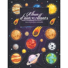 Ozka Concept Album D'autocollants: Album D'autocollants Espace Mon Livre Préféré Journal D'autocollants 8,5 "x 1