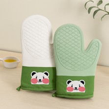 Popüler Sepet Silikon Fırın Eldiveni (Isı Geçirmez, Bez Astarlı)