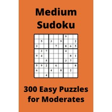 Ozka Concept Independently Published Medium Orange Sudoku Book, 9x9 Puzzles, 300 Pages, 6x9