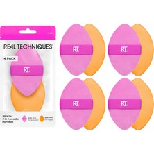 Ozka Concept Real Techniques 4 Paket 2'si 1 Arada Puflar, Çift Taraflı Makyaj Karıştırma Pufu, Tersinir E