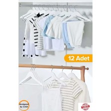 Ozka Concept Babylondy 12 Adet Çocuk Elbise Askısı, Bebek Askısı, Beyaz