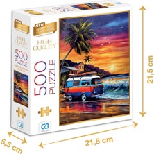 Ozka Concept Ca Sahildeki Karavan 500 Parça 2,2mm Kalınlık 48X33CM Profesyonel Hobi Puzzle Yapboz