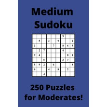 Ozka Concept Independently Published Medium Sudoku Book, 9x9 Puzzles, 250 Pages, 6x9