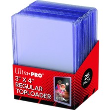 Ozka Concept Ultra Pro 3" x 4" Clear Regular Toploader 25CT Top Loaders For Cards Baseball Card Protectors Hard