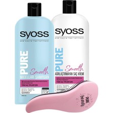 Ozka Concept Syoss Pure Smooth Micellar Şampuan 550 ml + Saç Kremi 550 ml + Tarak Seti