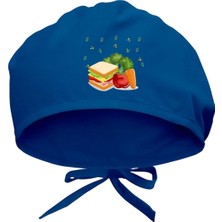 Ozka Concept Sandviç Temalı Baskılı Cerrahi Hemşire Hastane Bonesi