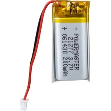 Uravas Store Powermaster PM-21277 3.7V 200MAH 601430 3.5mm Soketli Lityum Polimer (Li-Po) Batarya Şarj Edilebilir Pil