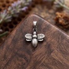 Ebrar Silver Gümüş Arı Kolye Ucu 925 Ayar Gümüş Arı Figürlü Küçük Boy Unisex Kolye Ucu