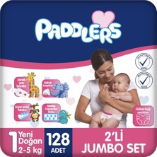 Ozka Concept Paddlers Yenidoğan Bebek Bezi 1 Numara (2-5 Kg) 128 Adet – 2’li Set