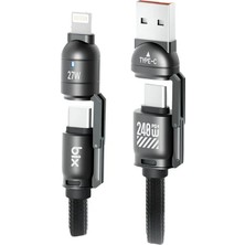 Ozka Concept Bix 5IN1C-BK 1.5 Metre Siyah 240W Usb-A Çok Fonksiyonlu Yüksek