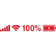 Ozka Concept 25 x 3 cm Bildirim Çubuğu Pil Batarya Oto Sticker Araba Cam Sticker