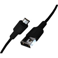 Ozka Concept Remorax Coral Micro USB Kablosu (Siyah + Siyah Uç) (150 Cm)