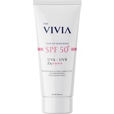 Ozka Concept The Vivia Ton Eşitleyici Aydınlatıcı, Karşıtı, Yüksek SPF50+ Pembe Renkli Güneş Kr