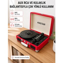 Poyraz Market Şarj Edilebilir Taşınabilir Pikap 1800 Mah Dahili Pil Bluetooth ve Çoklu Bağlantı Seçenekli