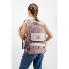 Baginn Ventis Unisex Okul Çantası Lise Ortaokul Sırt Çantası 43*30 cm Su Geçirmez Kumaş Çok Cepli Vnt1-B