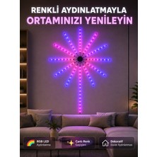 Pazarcan Rgb LED Dekoratif Duvar Lambası Iç Mekân Telefon Kontrollü Ortam Aydınlatması