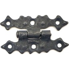 Pazarcan Antika Tarz Dekoratif Pirinç Yıldız Menteşe - 63X36 Mm, Oksit