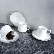 Ozka Concept Evaliza Versailles Platin Double 6 Kişilik Kahve Fincan Takımı 130 ml