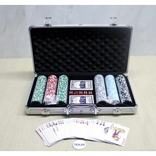 Pazarcan Metal Çantalı 300 Chip 2 Adet Iskambil Kağitına Sahip Poker Oyunu ALK3549