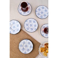 Ozka Concept Tabakevi Tabak Evi Porselen Audrey Çay Tabak Takımı 12CM 6 Parça FLY6ÇTPRS1209