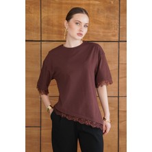 Very Moda Dantel Detaylı Tişört | D2956