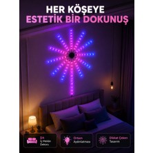 Pazarcan Telefon Kontrollü Rgb Fireworks LED Işık Çok Renkli Dekoratif Duvar Lambası