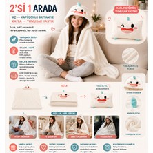 Saf Hobi 🦆 2’si 1 Arada Kapüşonlu Peluş Battaniye & Yastık