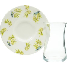 Ozka Concept Tulu Porselen Heybeli 6 Kişilik 12 Parça Çay Seti 160 ml