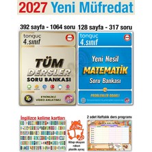 Tonguç Akademi 4. Sınıf Tüm Dersler 2027 Soru Bankası Yeni Nesil Matematik Seti Yeni Müfredat