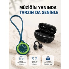 Poyraz Market Kablosuz Kulaklık ve Yeşil Askılı Çanta Charm Saat Kampanya Seti Şarj Kutulu Bluetooth Kulaklık
