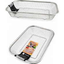 Uravas Store Dikdörtgen -Tel Sepet Metal Süzgeç (5047)
