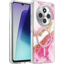 Negok Onegif Xiaomi Redmi 14C Lotus Simli Magsafe Kapak - Pembe
