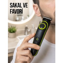 Negok Çok Başlıklı Erkek Tıraş Makinesi Sakal Favori Burun Kulak ve Vücut Bakım Seti