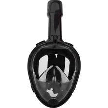 Uravas Store Full Face Şnorkel Maske Su Altı Maskesi Anti-Sis Aksiyon Kamera Takılabilir Siyah L/xl