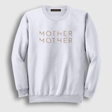 Presmono Unisex Beyaz Logo Mother Mother Sweatshirt