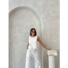 Very Moda Nakışlı Kolsuz Bluz | D2872