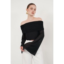 Very Moda D 2977 Uzun Kol Tül Bluz - | D2977