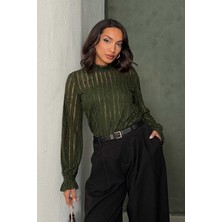 Very Moda Simli Sakallı Bluz | F1852