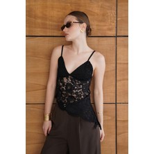 Very Moda Askılı Brode Buluz - | D2965