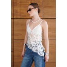 Very Moda Askılı Brode Buluz - | D2965
