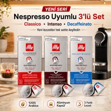 Illy Nespresso Uyumlu Kapsül Kahve 3’lü Set – Classico, Intenso, Decaffeinat
