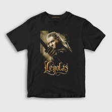 Presmono Unisex Çocuk Siyah Legolas Yüzüklerin Efendisi The Lord Of The Rings T-Shirt