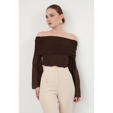 Very Moda D 2977 Uzun Kol Tül Bluz - | D2977