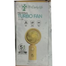 Ed Kırtasiye Curly Life Mini Taşınabilir El Fanı – 5 Saat Çalışma Süresi Şarjlı, Sessiz ve Güçlü 1 Adet