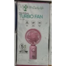 Ed Kırtasiye Curly Life Mini Taşınabilir El Fanı – 5 Saat Çalışma Süresi Şarjlı, Sessiz ve Güçlü 1 Adet