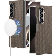 Fogy Galaxy Z Fold 8 Ultra Kamera Korumalı M-Safe Şarj Özellikli Dokulu Şık Zarif Kapak