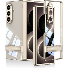 Fogy Galaxy Z Fold 8 Ultra Kılıf Kamera Korumalı Köşeleri Renkli Arkası Şeffaf Tasarımlı Standlı Kapak