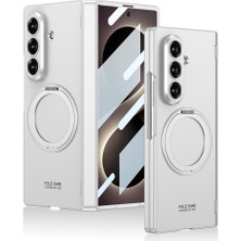 Fogy Galaxy Z Fold 8 Ultra Kılıf M-Safe Şarj Özellikli Ring Yüzüklü Standlı Sert Pc Kapak